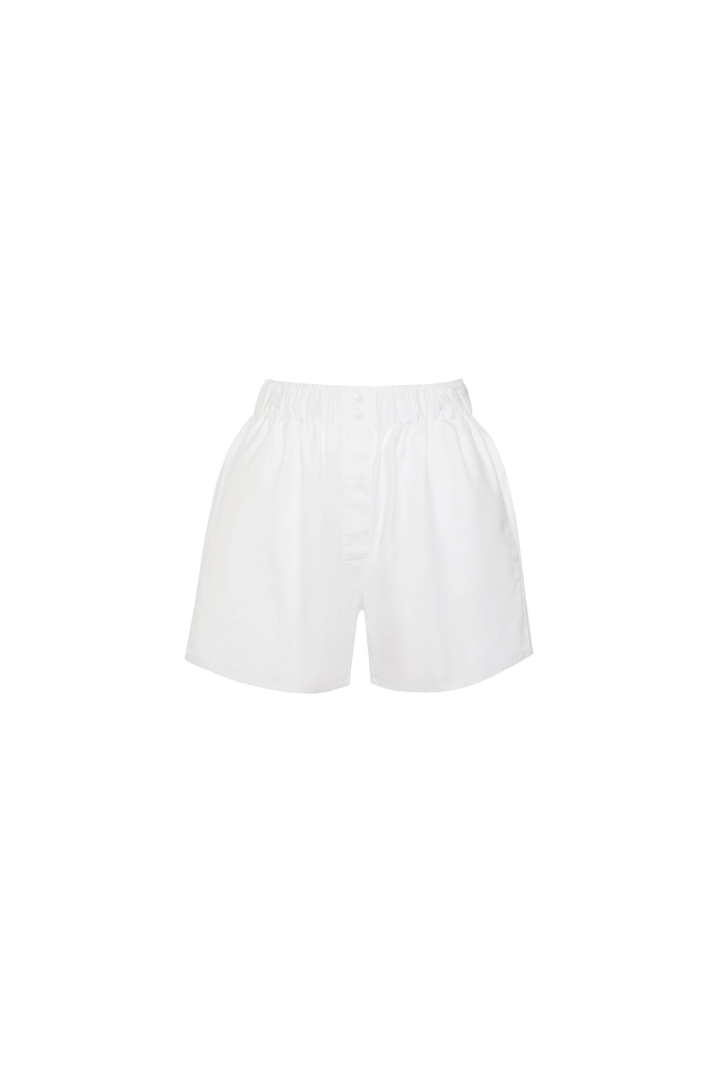 White cotton shorts