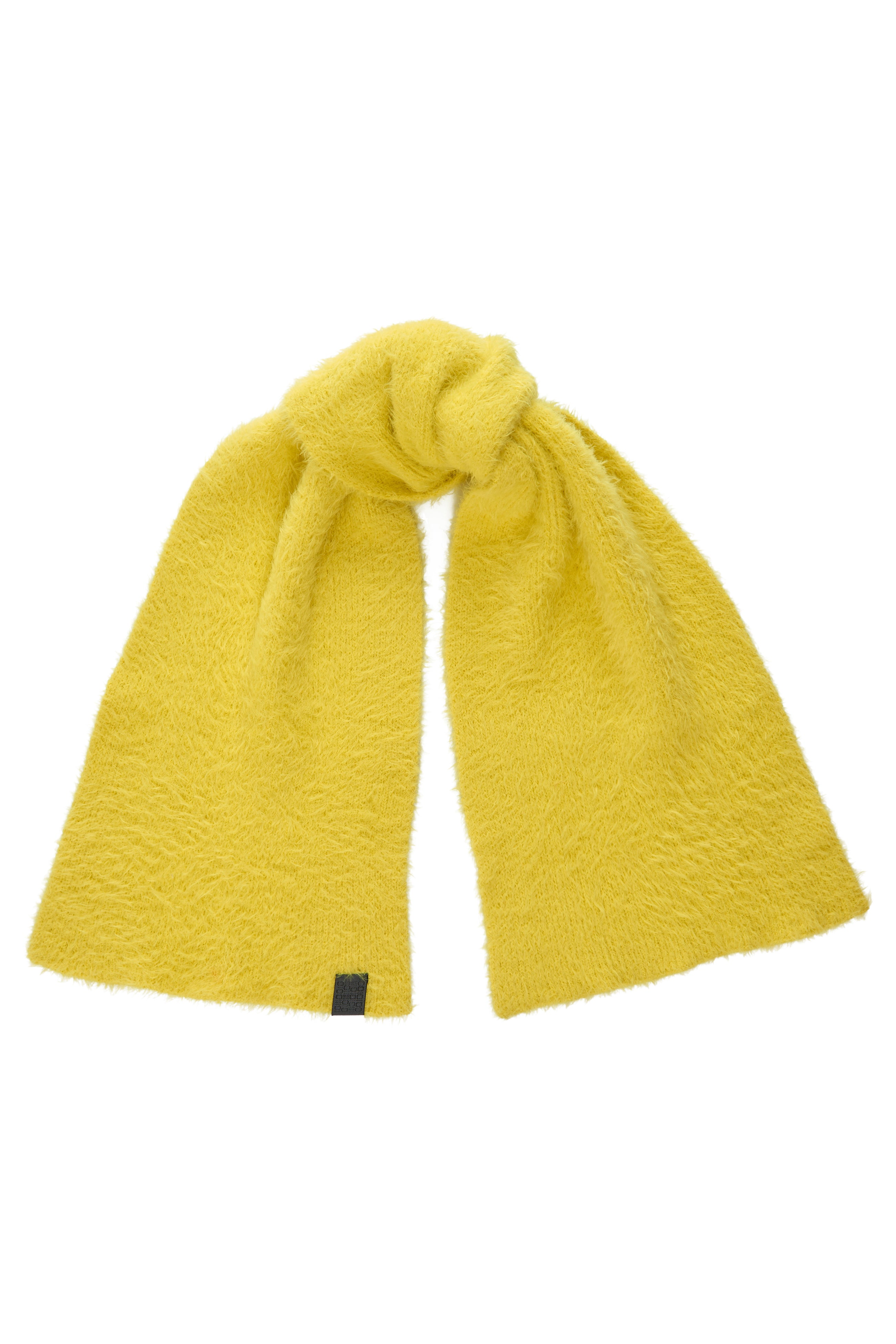 Fluffy yellow scarf