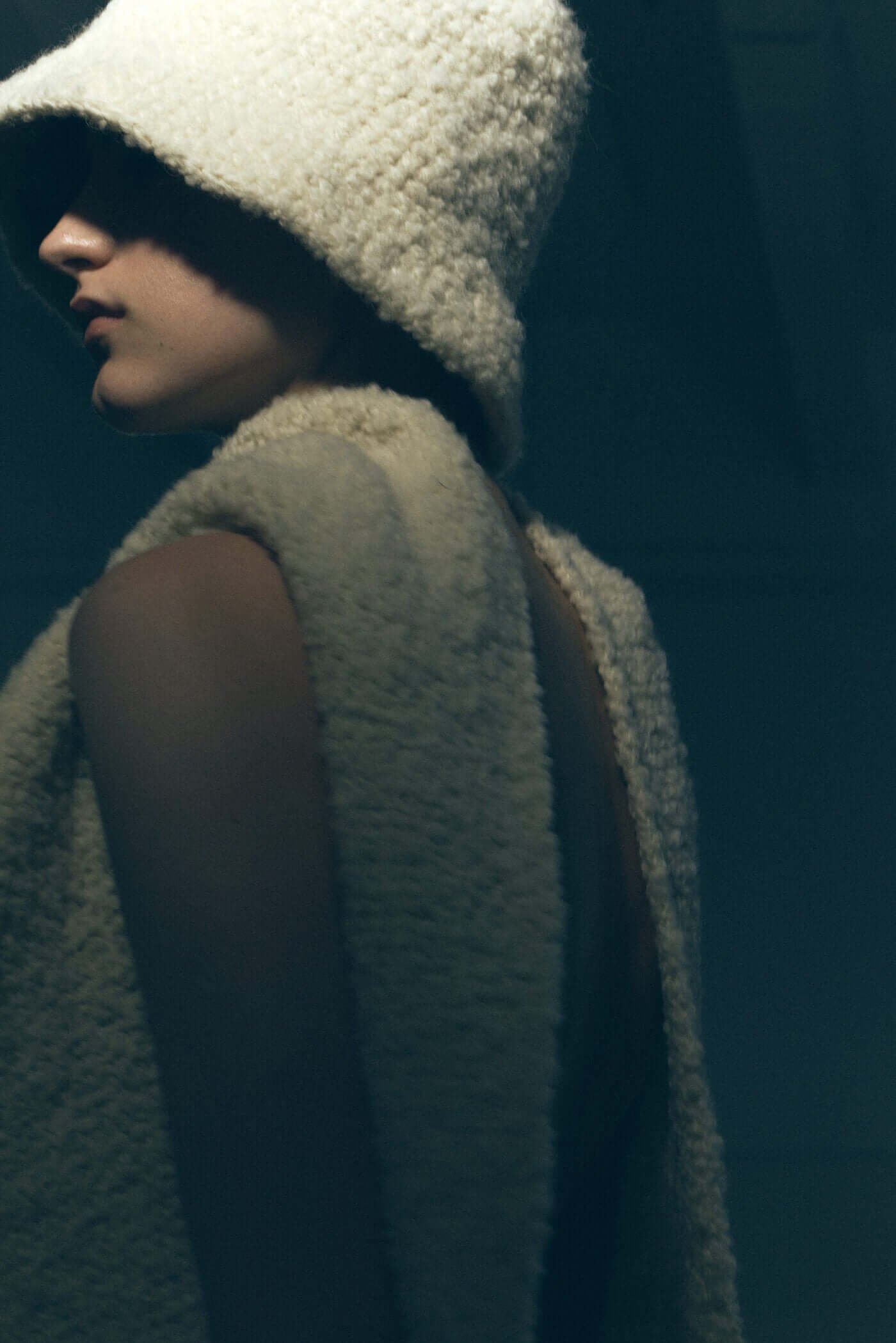 Bouclé merino wool hat