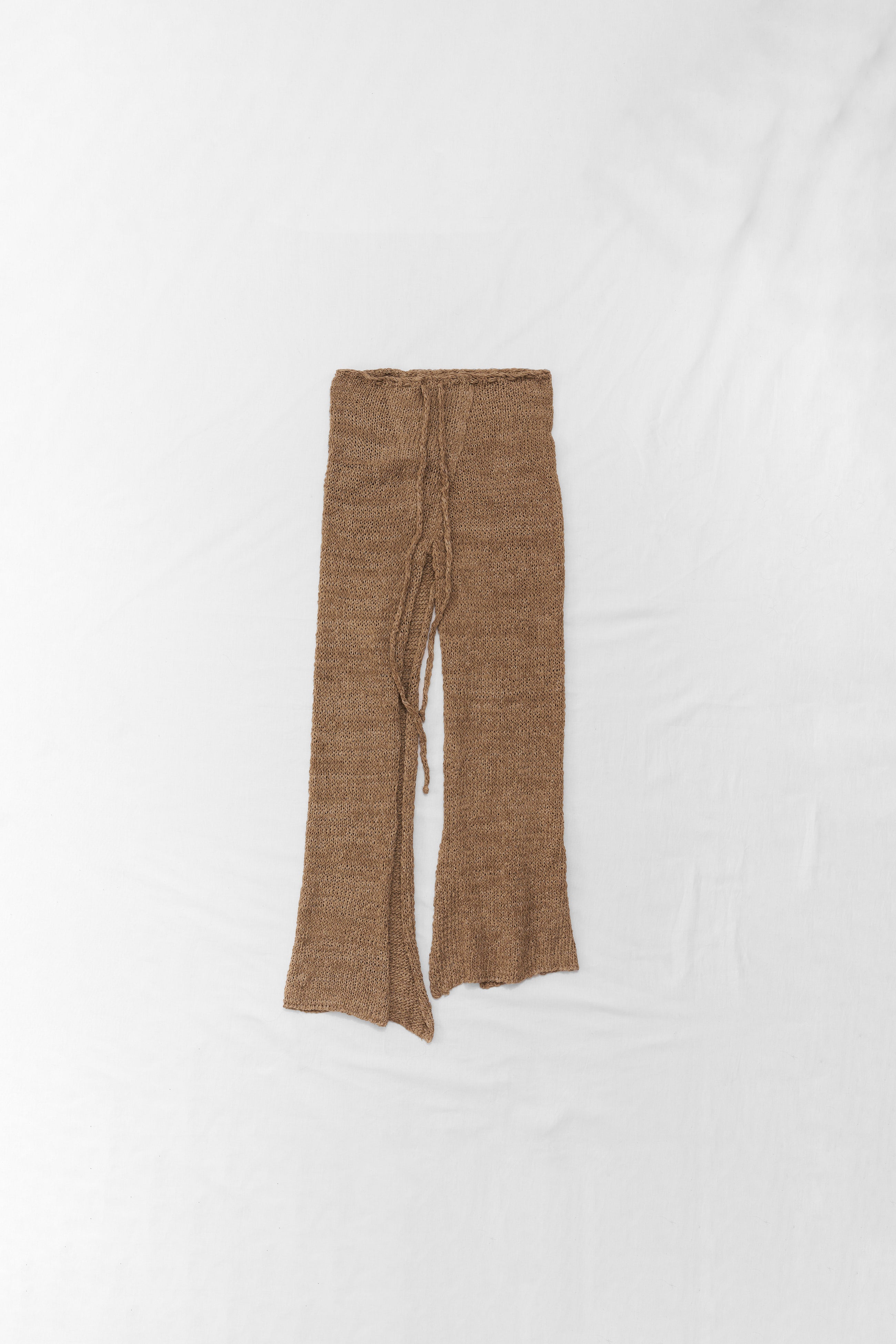 Knit panneled maxi skirt