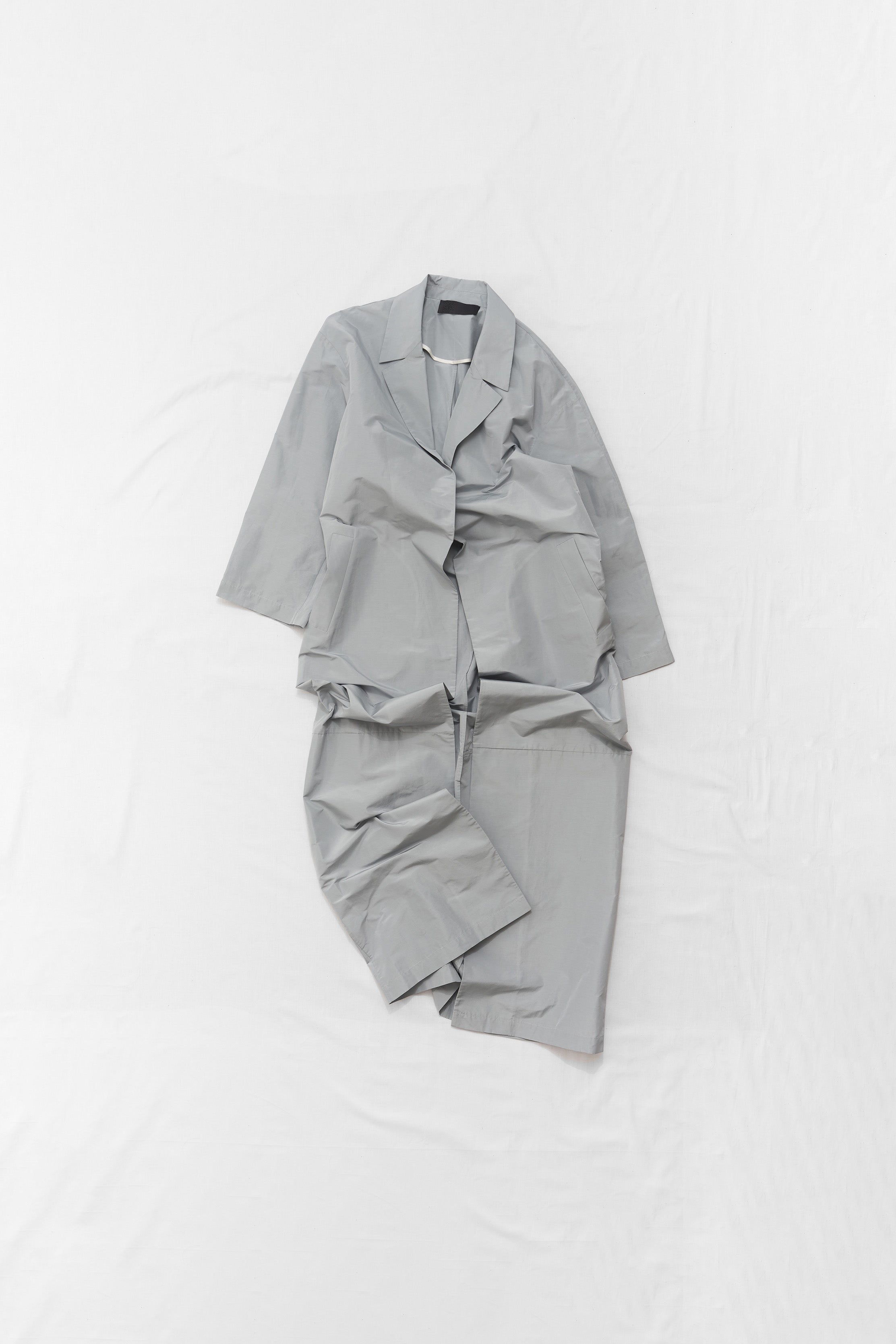 Silver-grey raincoat
