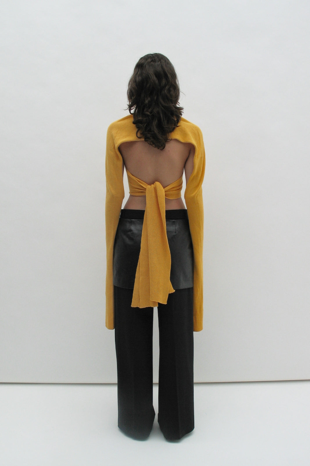 Crossover orange strap top