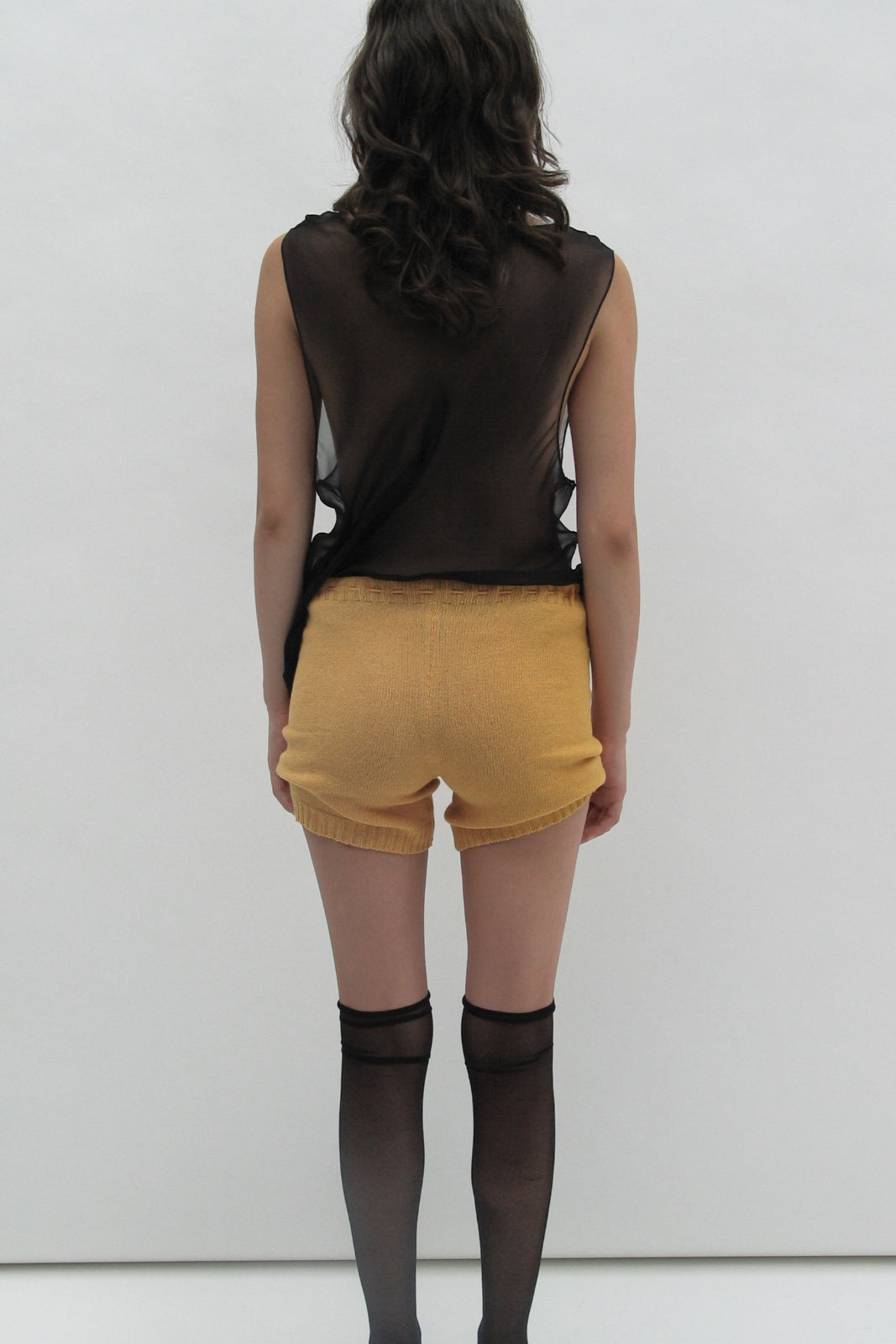 Knit orange shorts