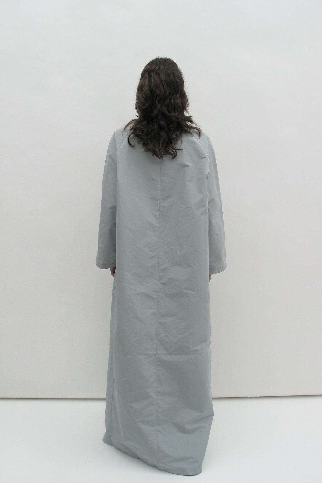 Silver-grey raincoat