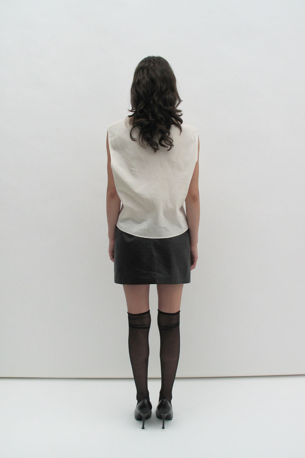 Black mini skirt