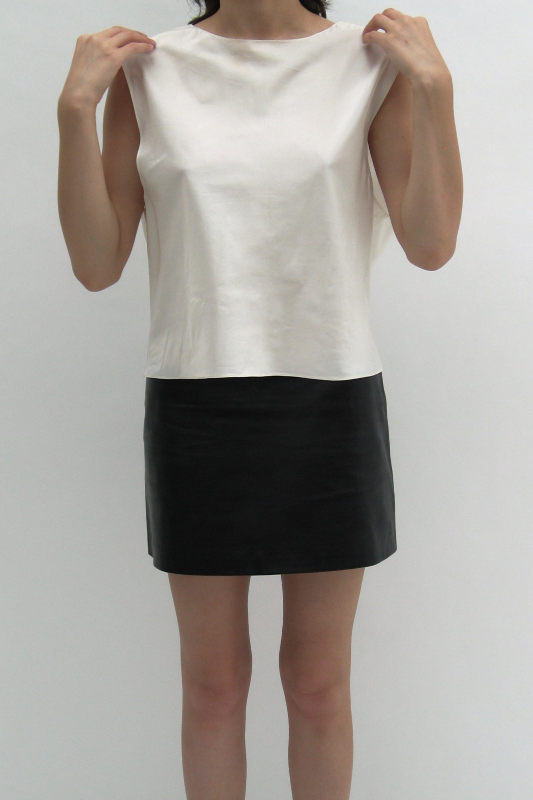 Black mini skirt