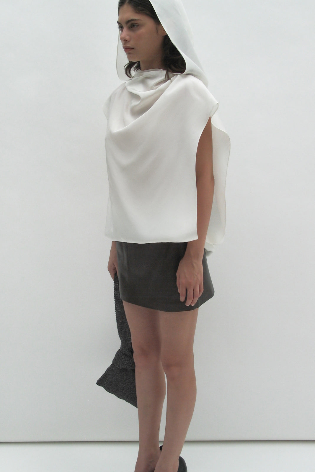 Hooded cutout top