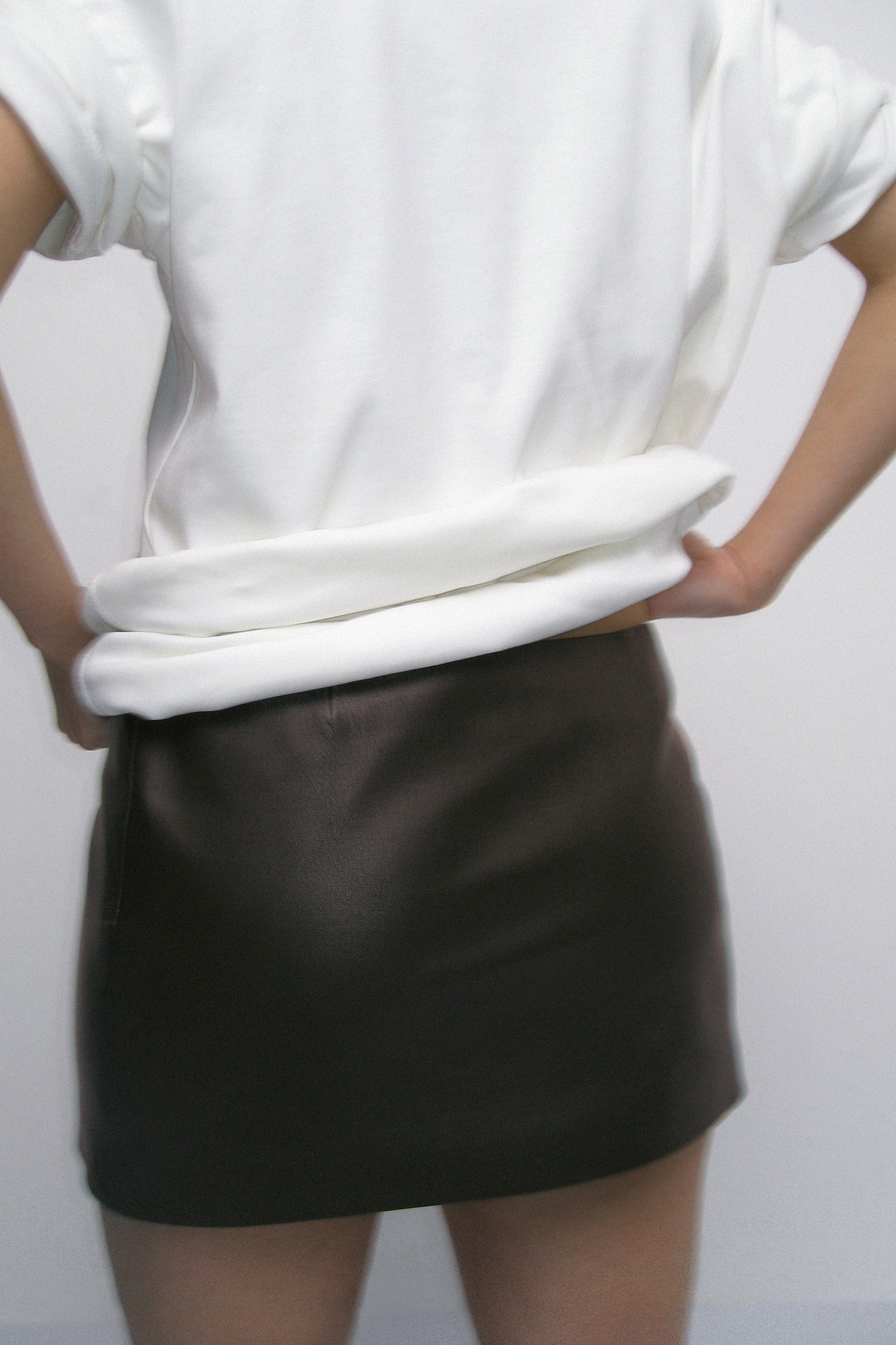 Mini jupe en chocolat