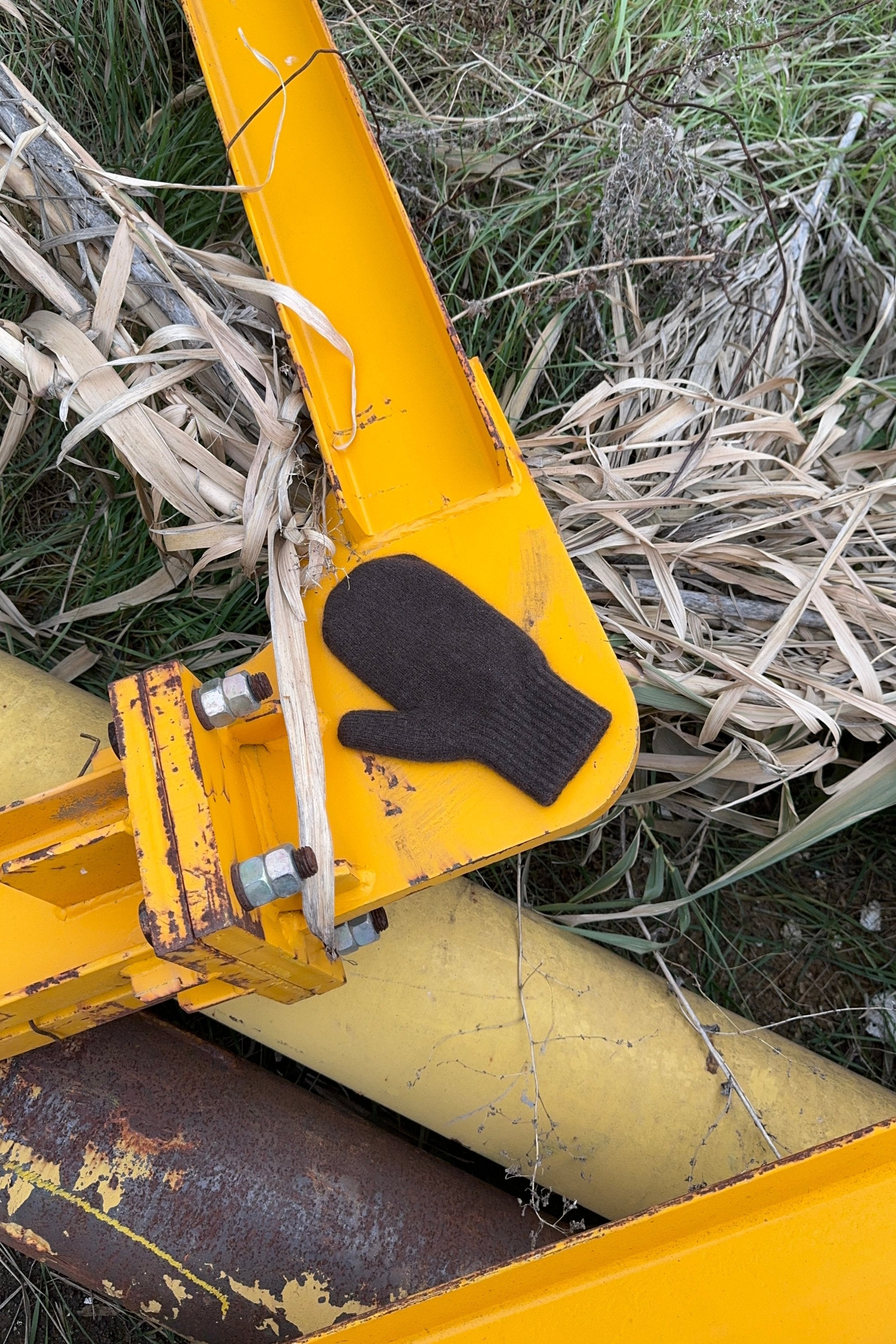 Yak mittens in dark chocolate wool
