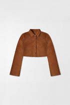 Orange Micro Suede Blouse
