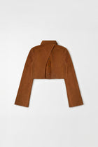 Orange Micro Suede Blouse