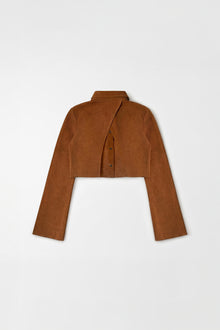 Orange Micro Suede Blouse