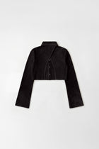 Dark chocolate Micro Suede Blouse