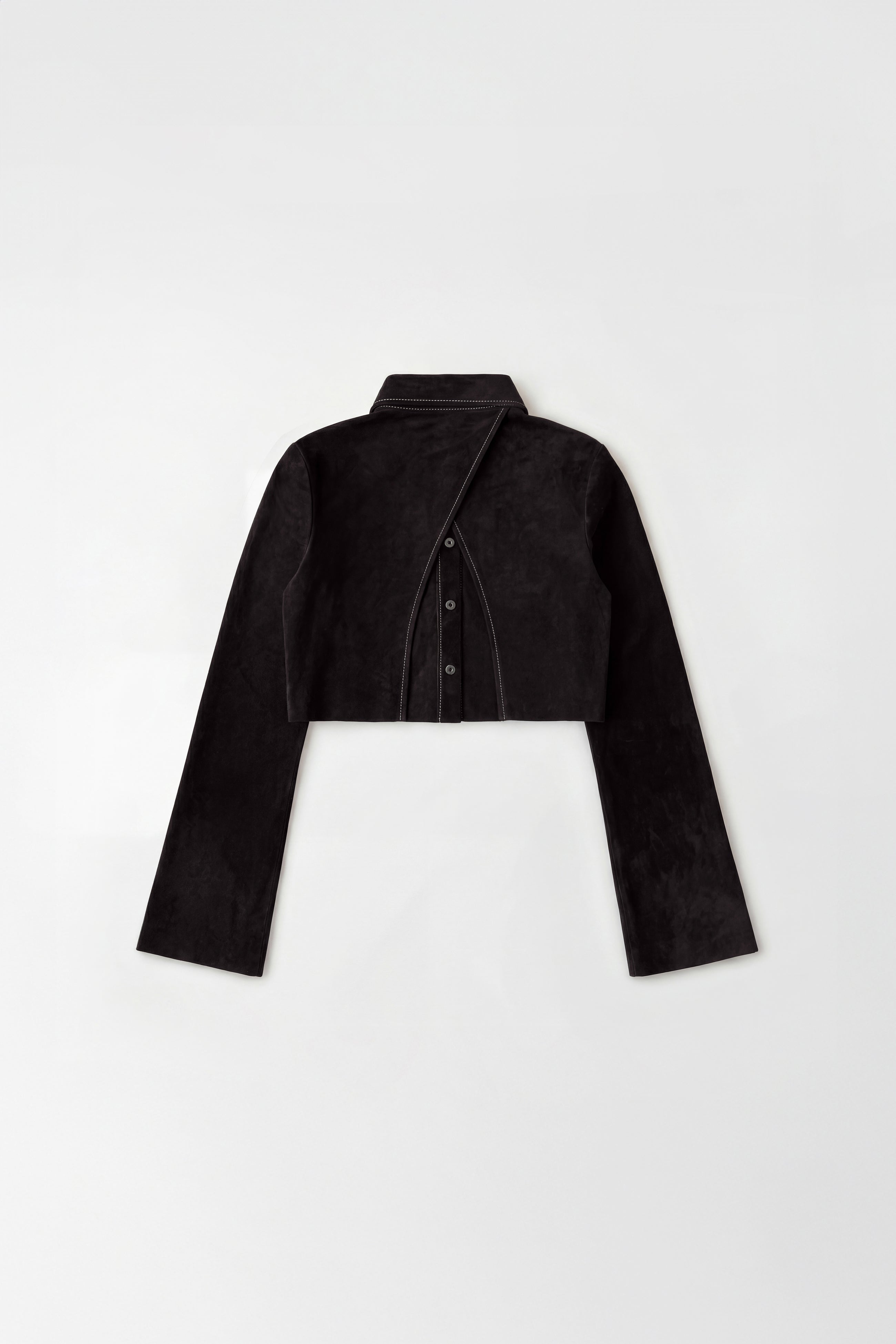 Dark chocolate Micro Suede Blouse