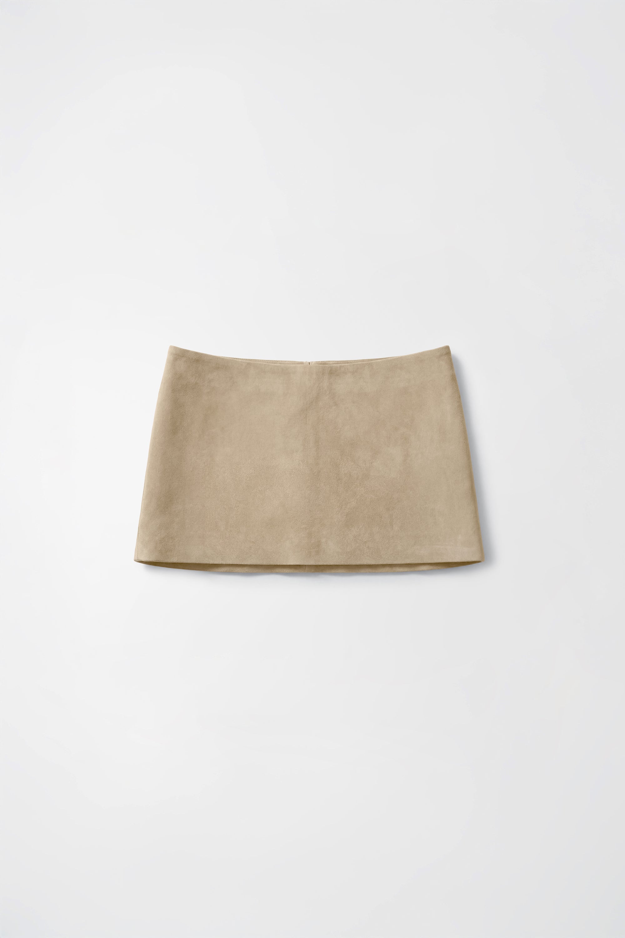 Beige Micro Suede Skirt