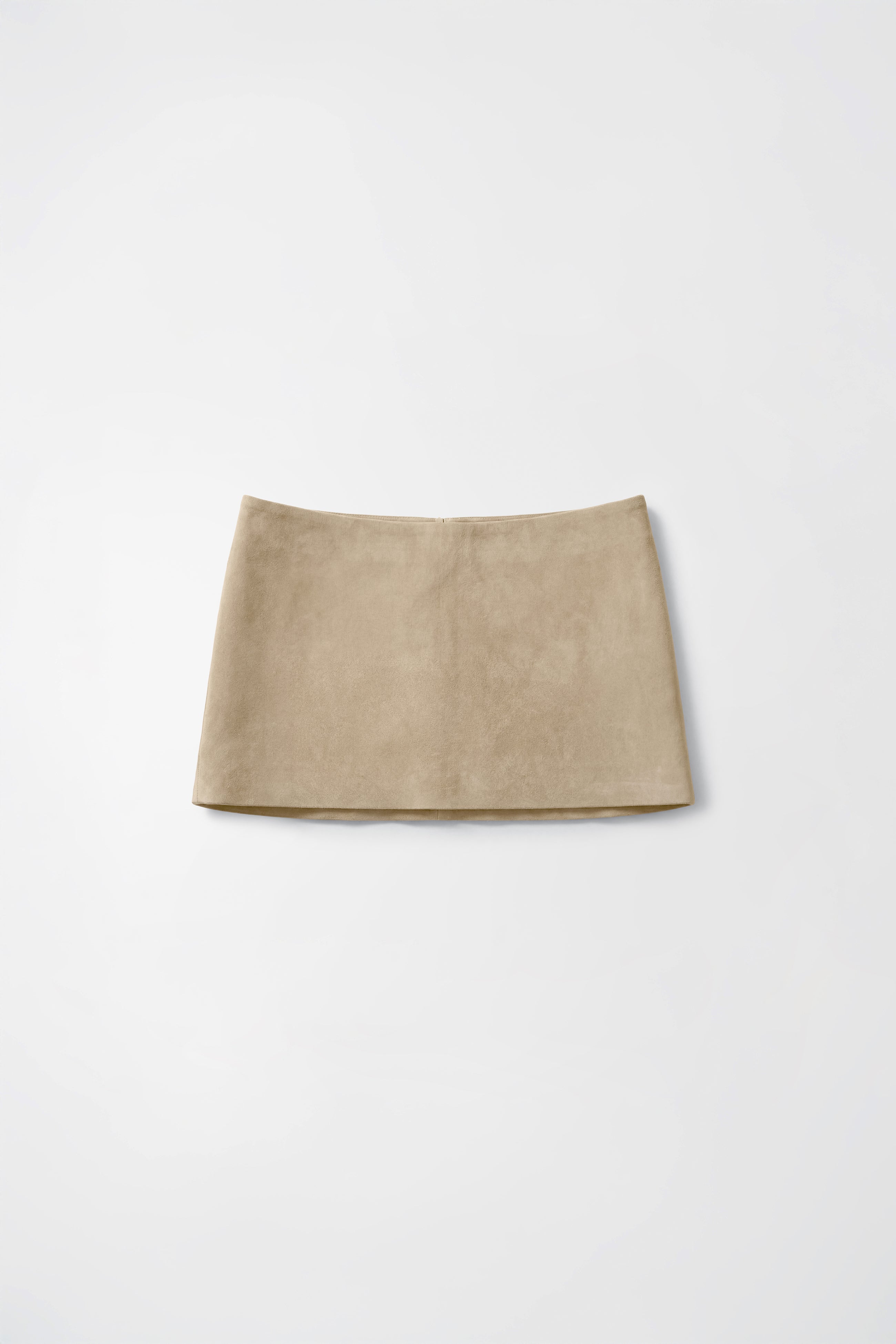 Beige Micro Suede Skirt