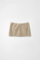 Beige Micro Suede Skirt