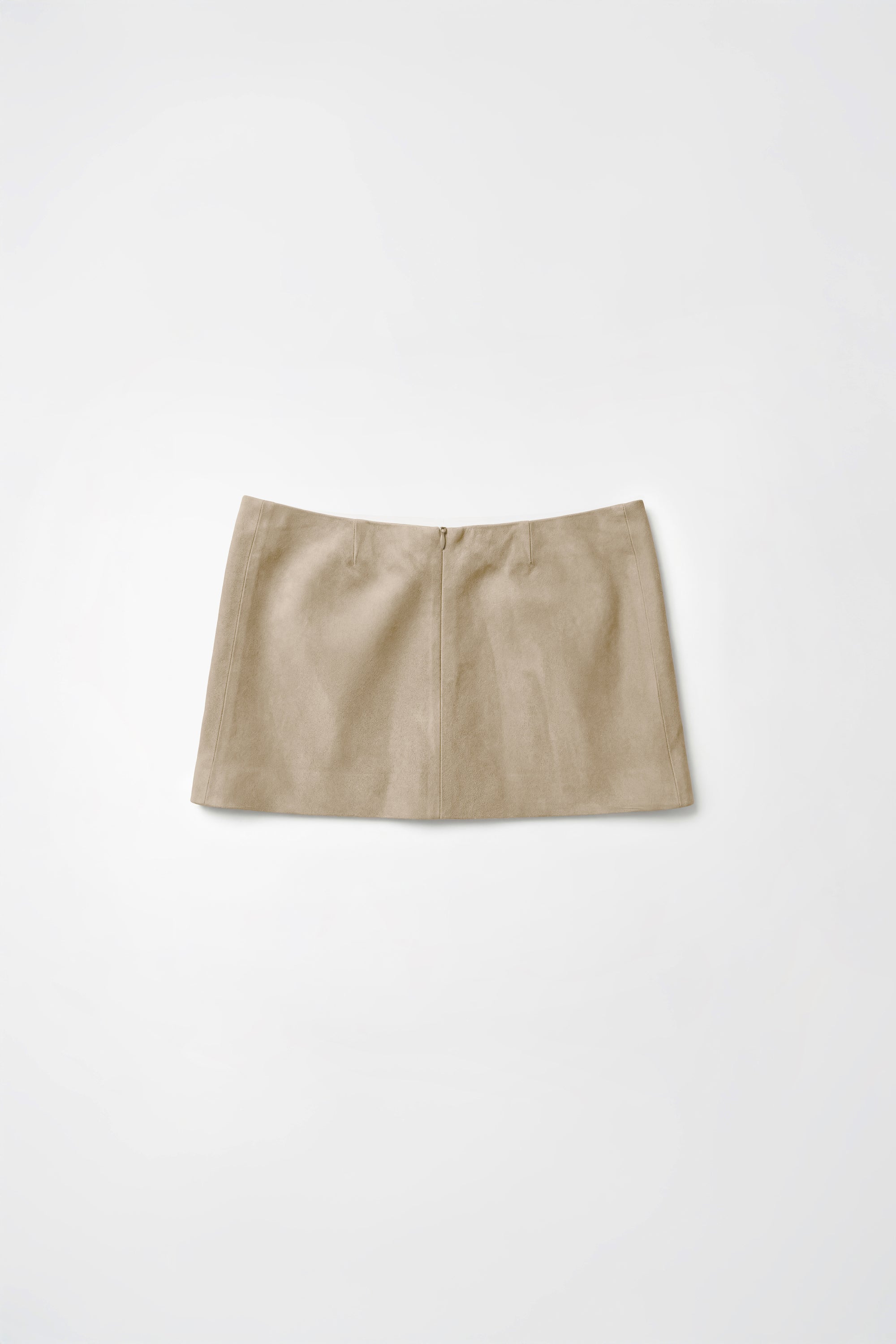 Beige Micro Suede Skirt