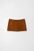 Orange Micro Suede Skirt