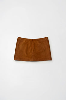 Orange Micro Suede Skirt