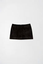 Dark Chocolate Micro Suede Skirt