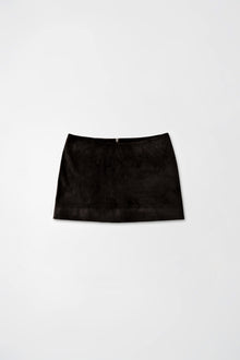 Dark Chocolate Micro Suede Skirt