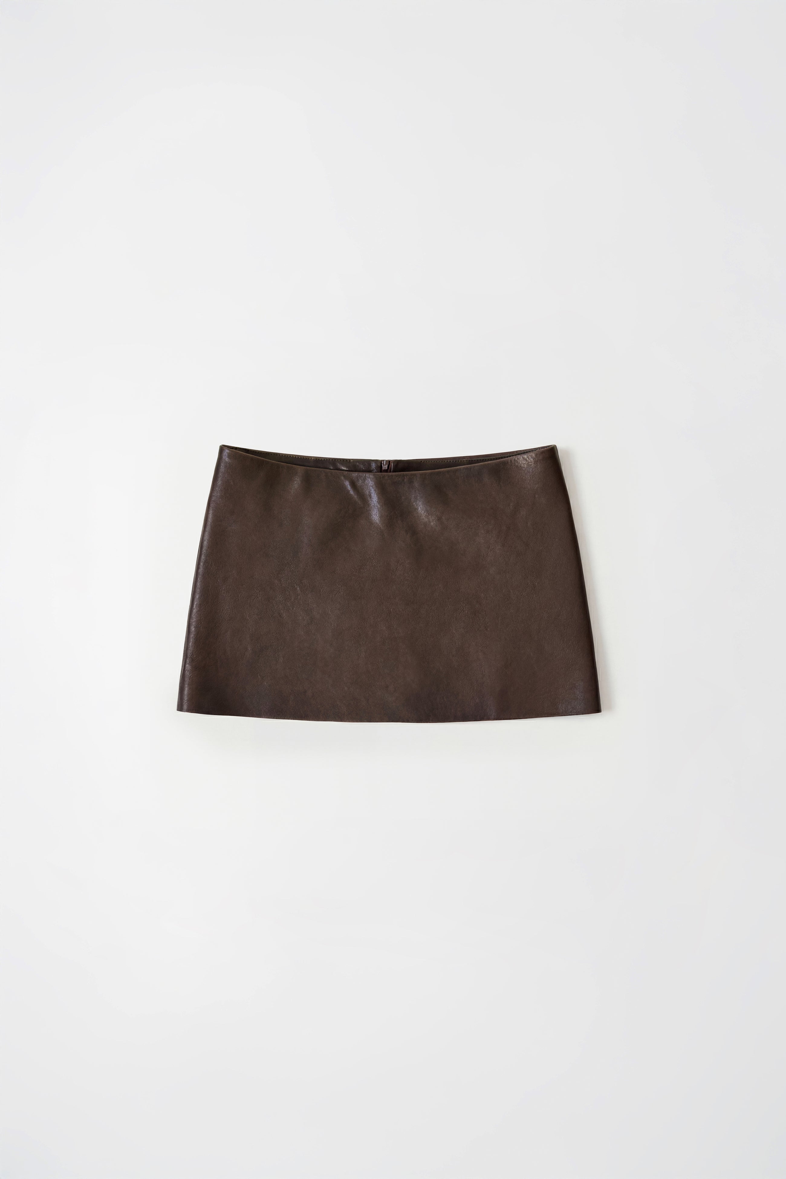 Dark Chocolate Micro Leather Skirt