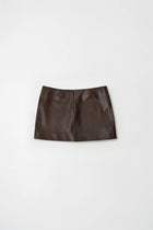 Dark Chocolate Micro Leather Skirt
