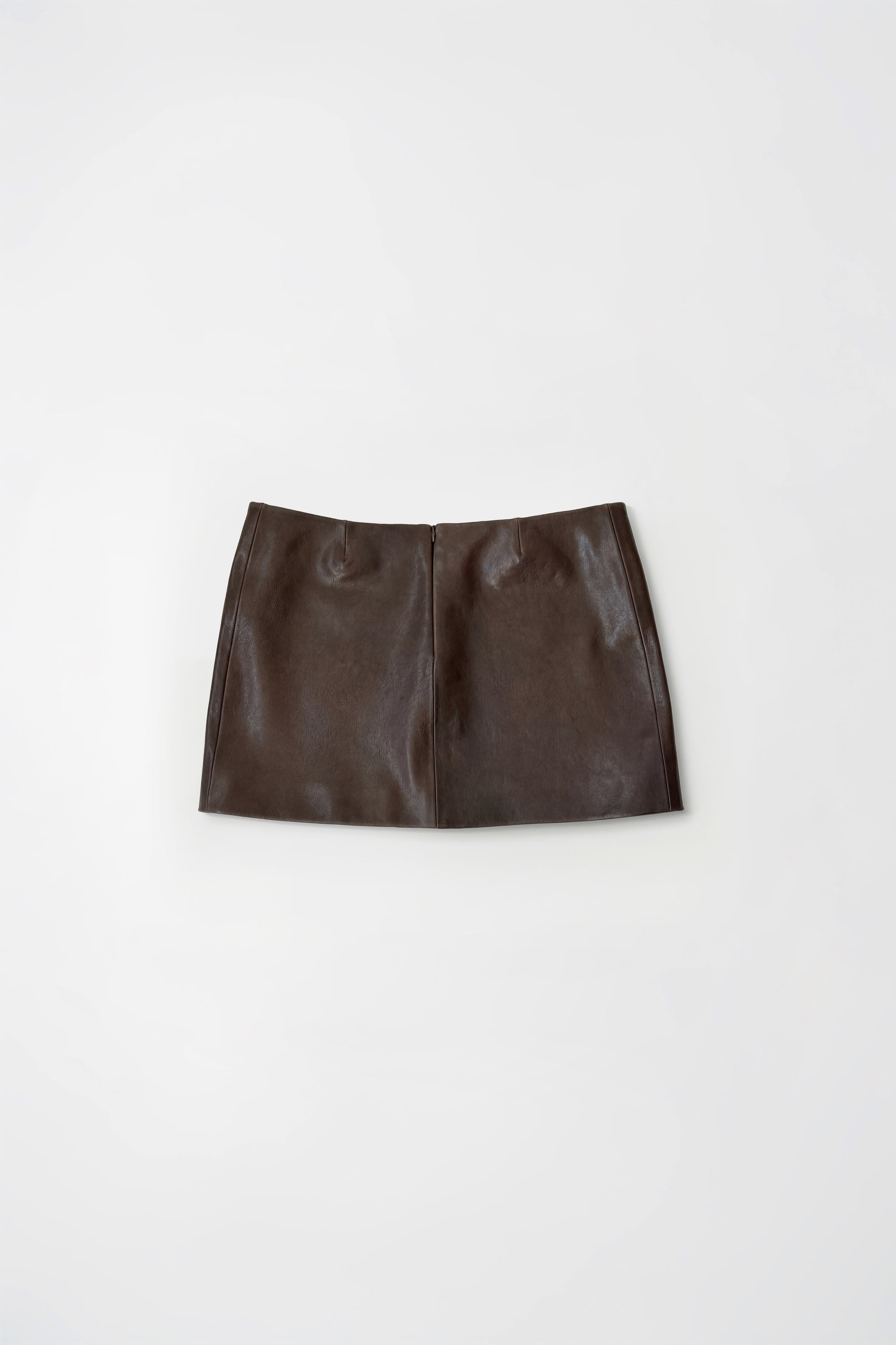 Dark Chocolate Micro Leather Skirt