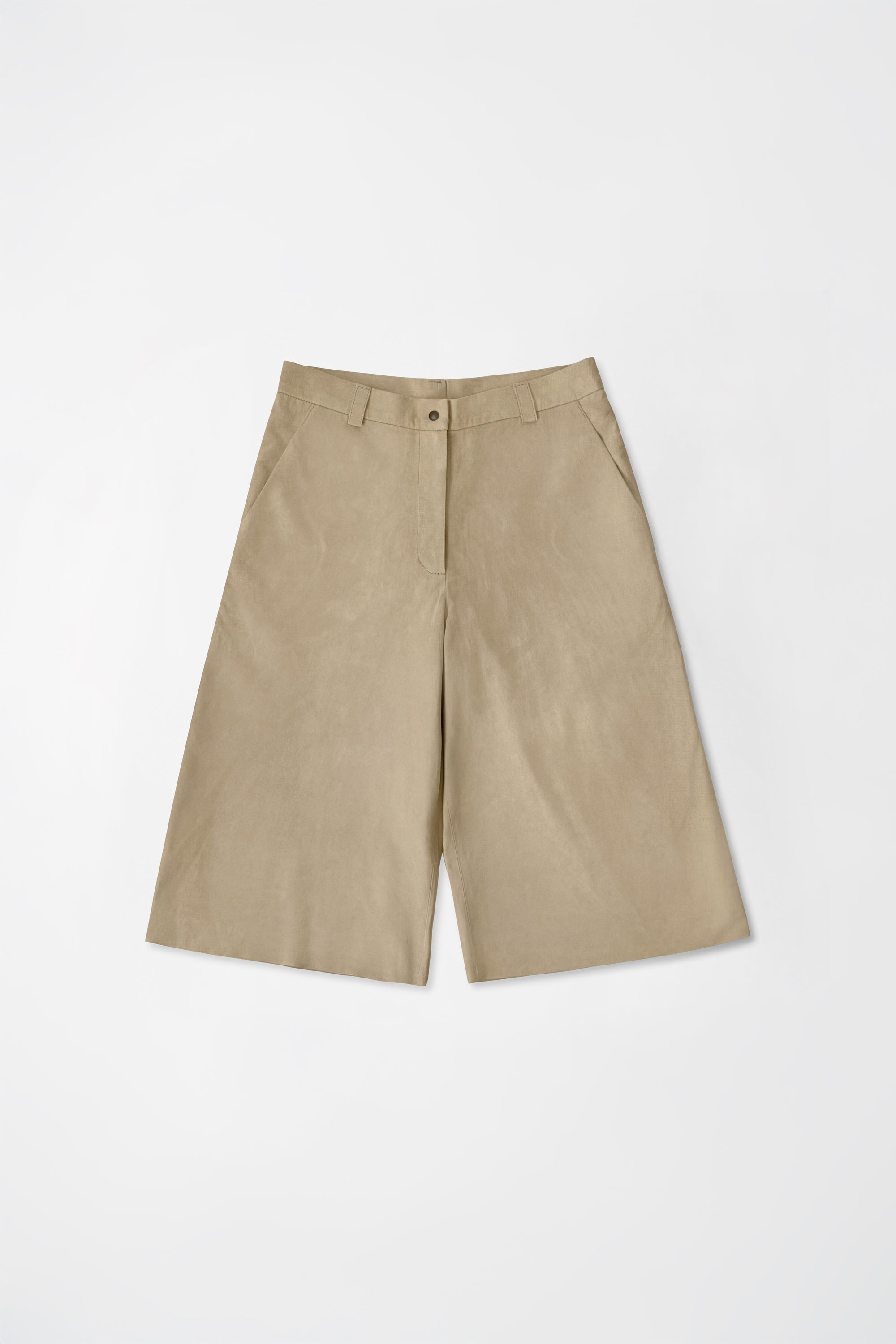 Beige Suede Culottes