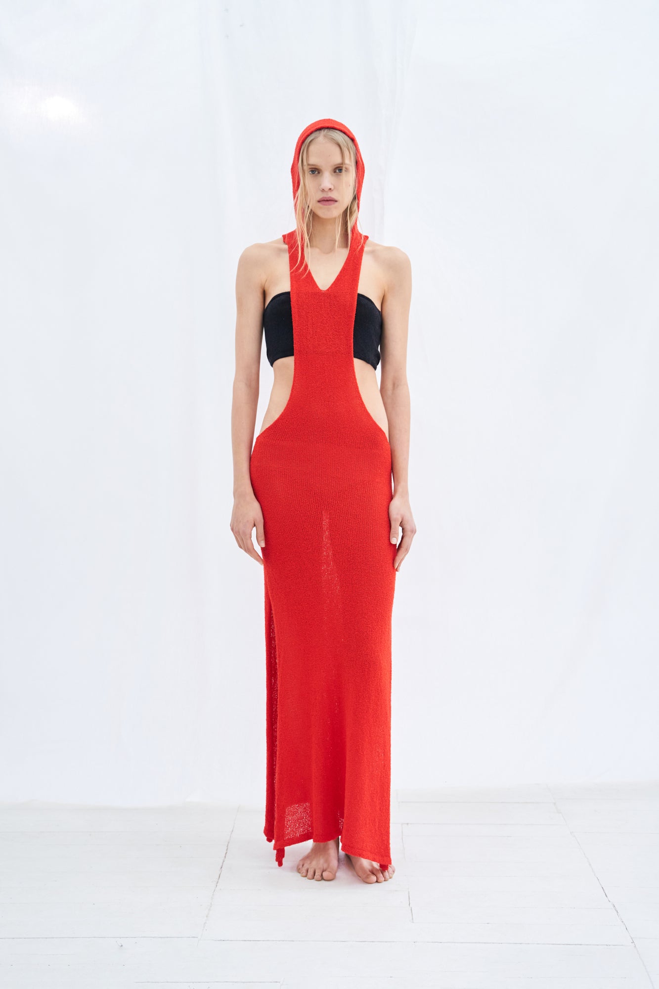 Boucle cutout dress