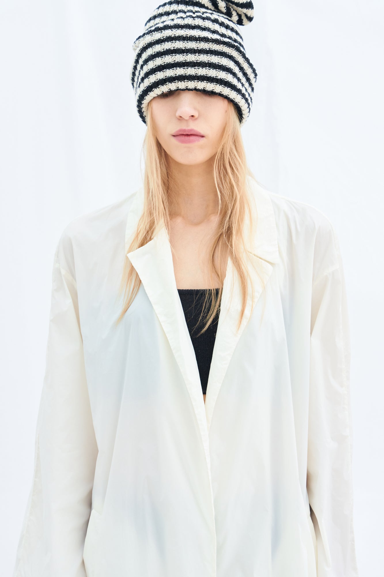 Striped knit hat