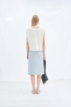Panelled midi skirt