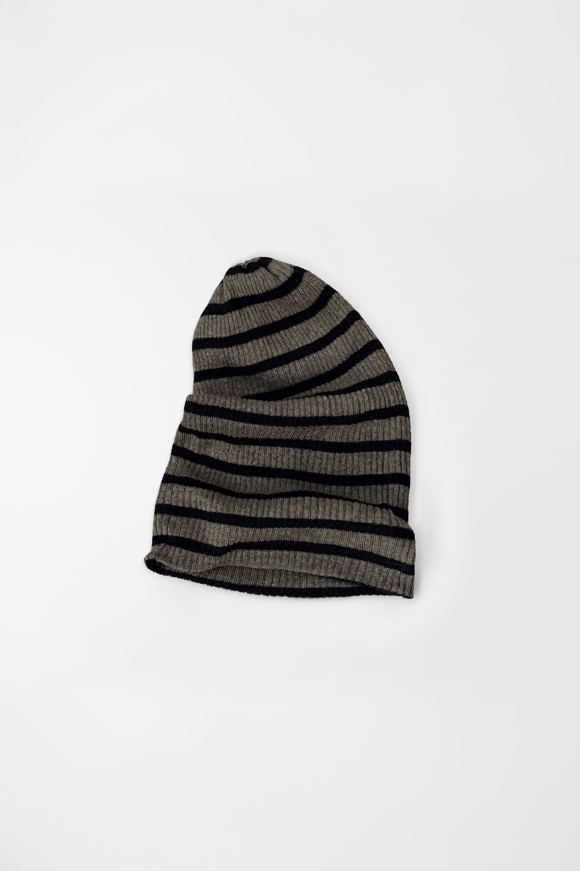 Khaki Striped Beanie
