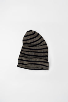Khaki Striped Beanie