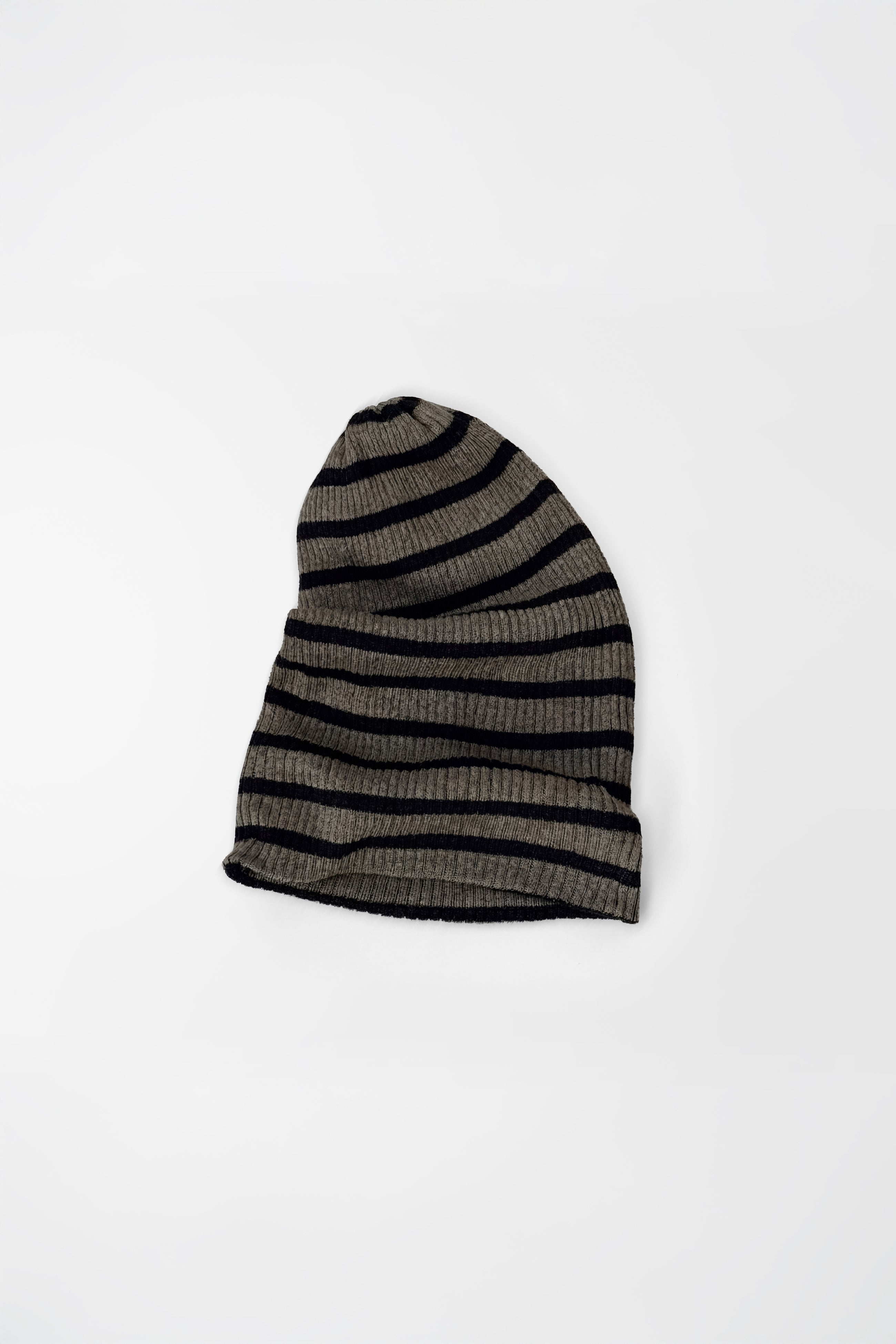 Khaki Striped Beanie