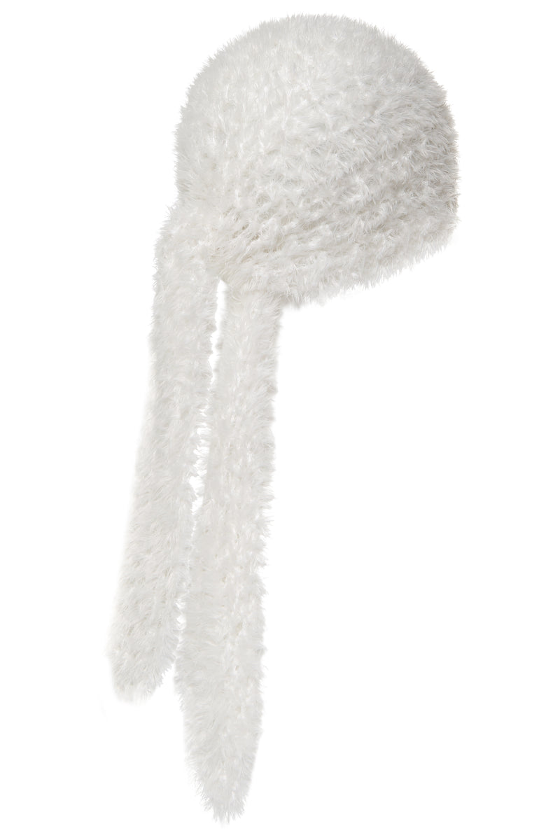 Fluffy white bandana