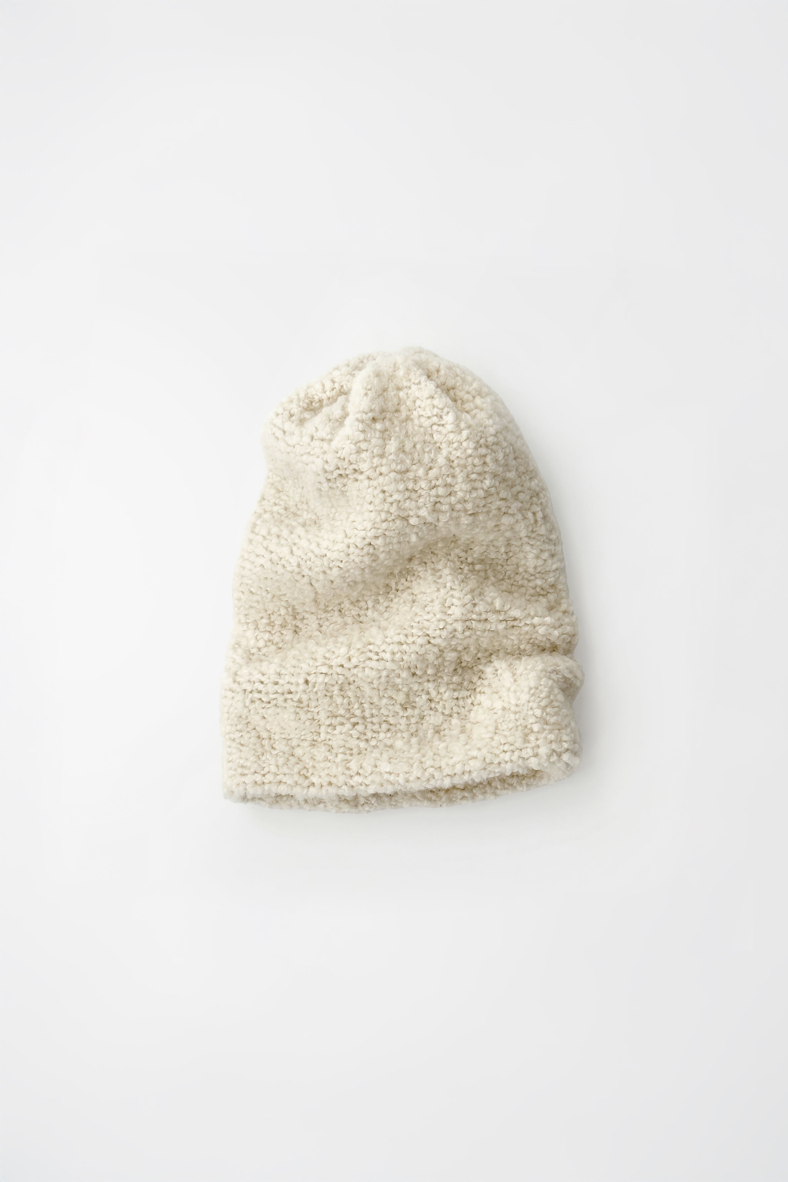 Butter White Bouclé Beanie
