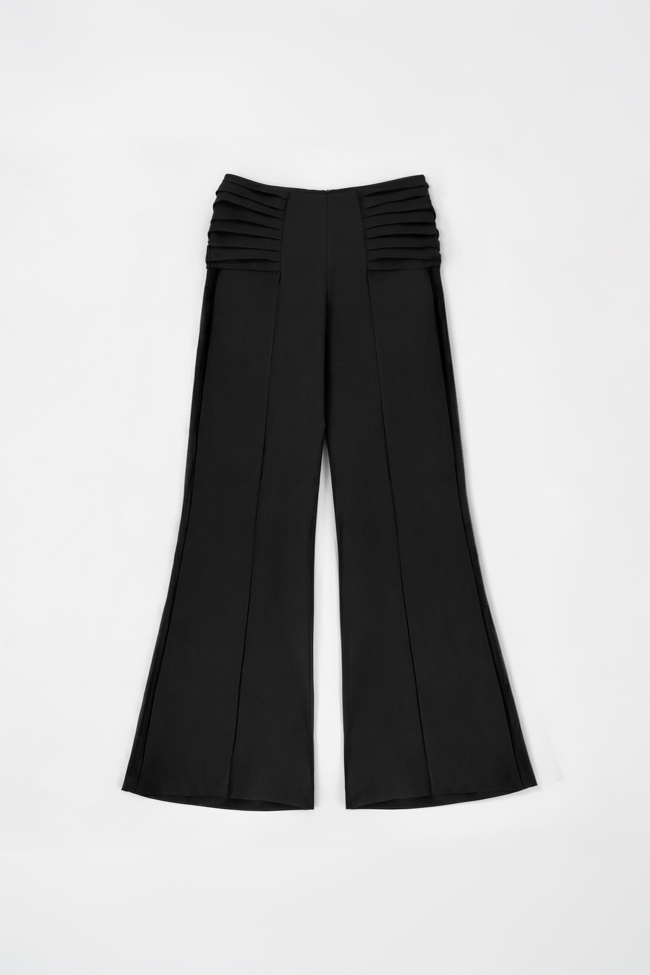 Black Wrap-Tie Pants