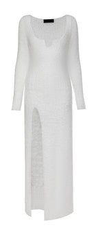 Fluffy white dress