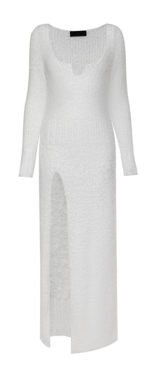 Fluffy white dress