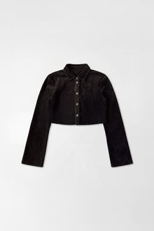 Dark chocolate Micro Suede Blouse