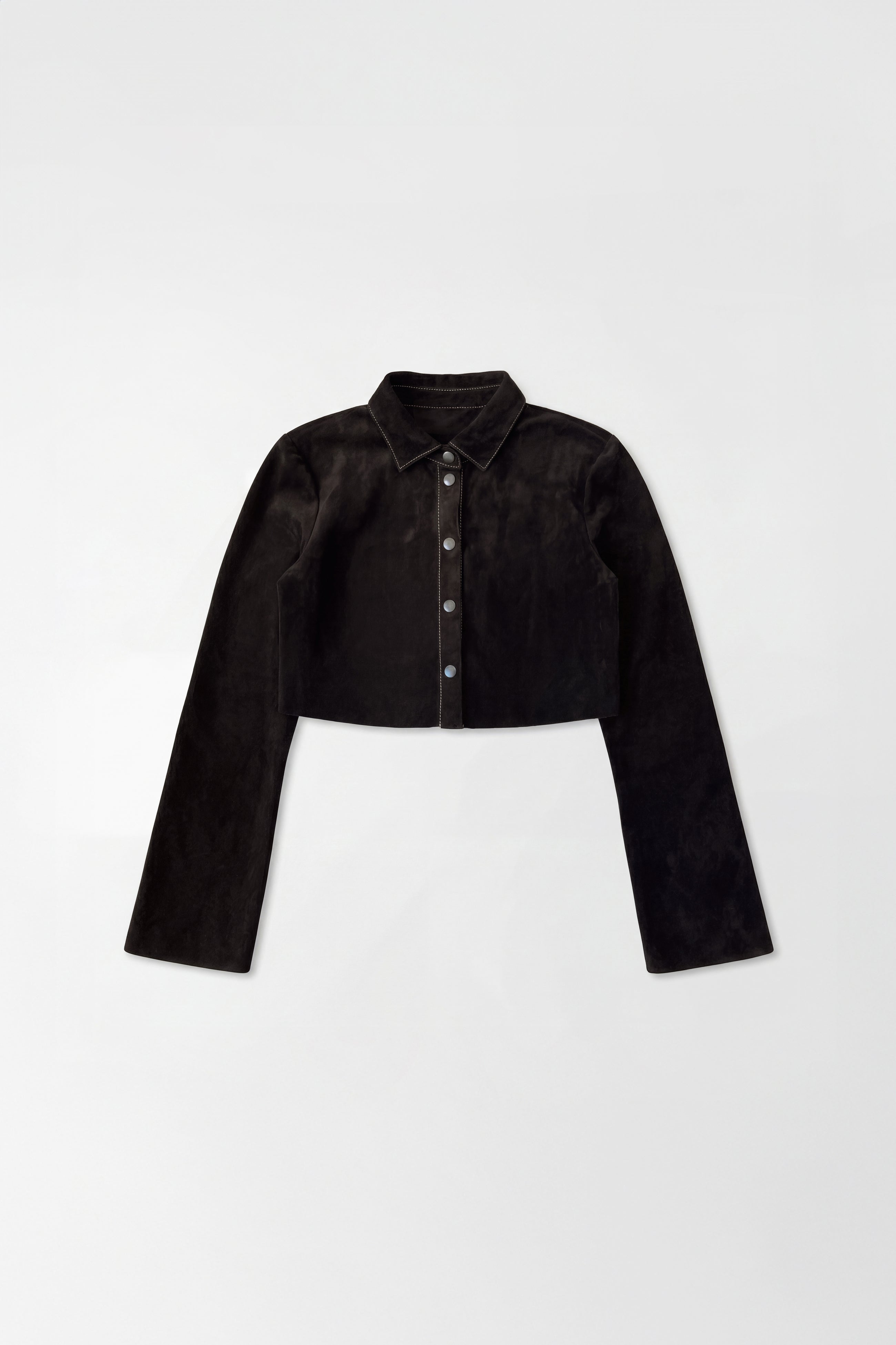 Dark chocolate Micro Suede Blouse