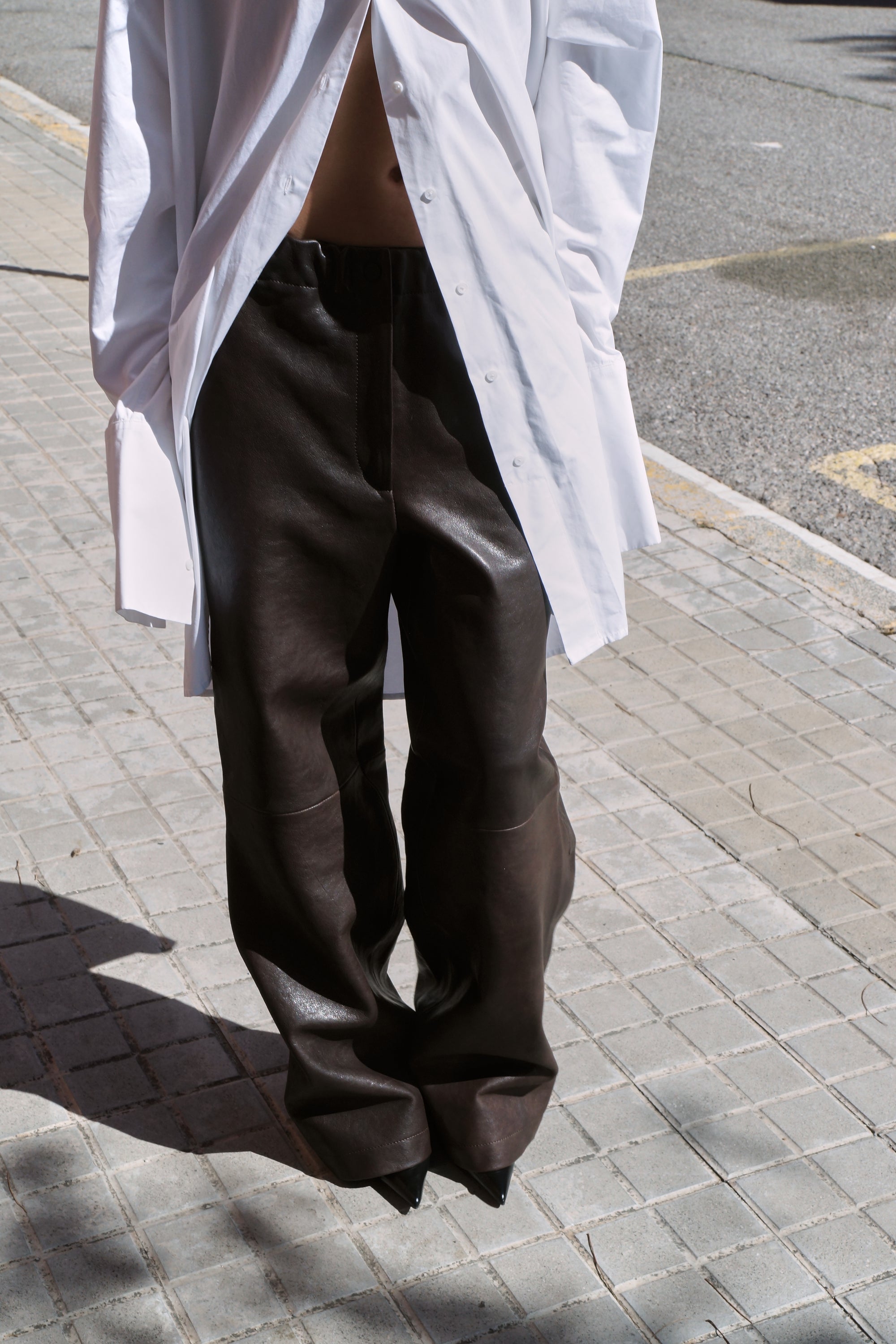 Dark Chocolate Leather Pants