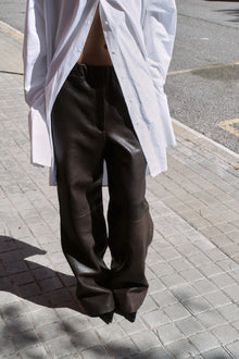 Dark Chocolate Leather Pants