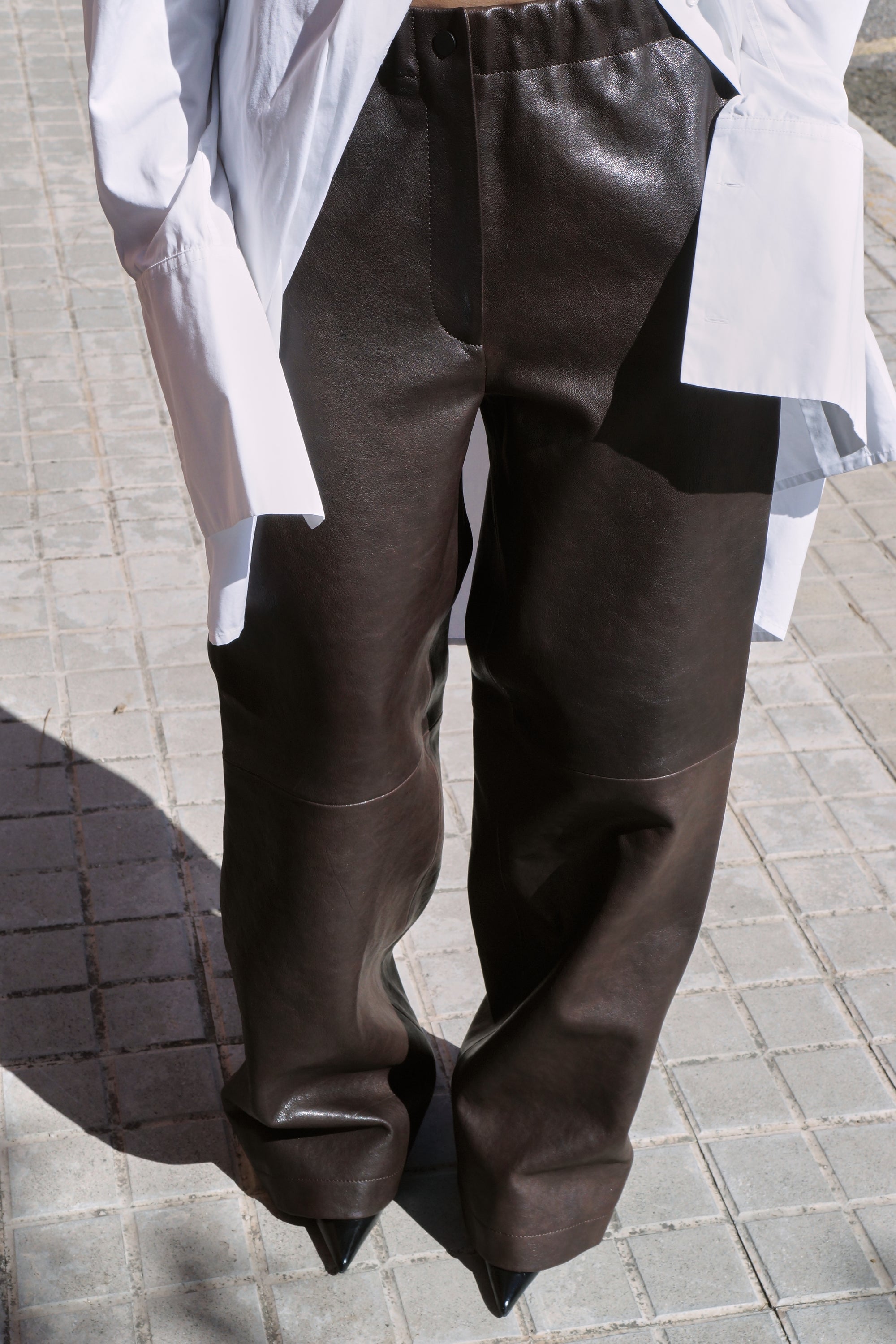 Dark Chocolate Leather Pants