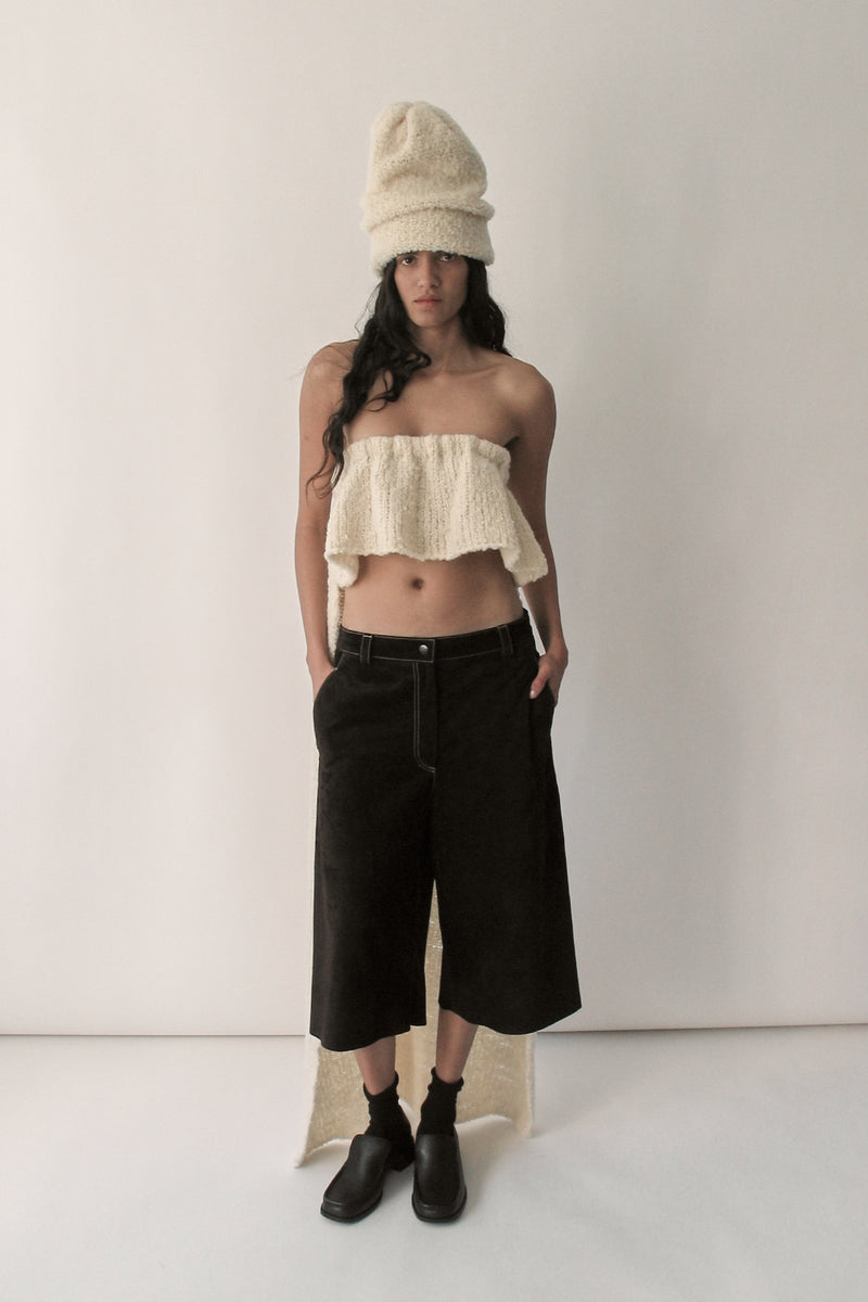 Butter White Bouclé Basque