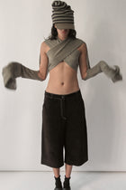 Khaki Crossover Top