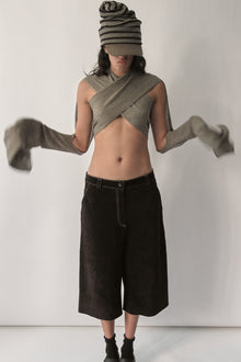 Khaki Crossover Top
