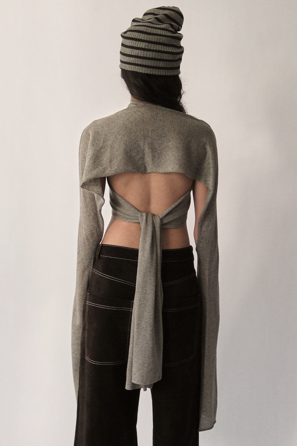 Khaki Crossover Top